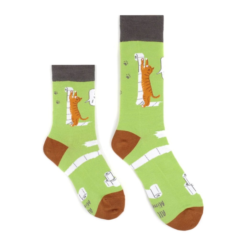 Covid-19 -Toilet Paper- Novelty Socks L/XL - Picture 8 of 10